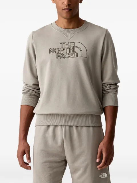 The North Face Drew Peak Light logo-embroidered ribbed-trim sweatshirt Grey NF0A8C1C