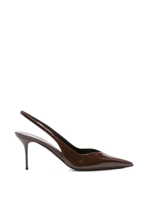 Paris Texas Lidia patent-leather slingback pumps Brown PX2009XVN01