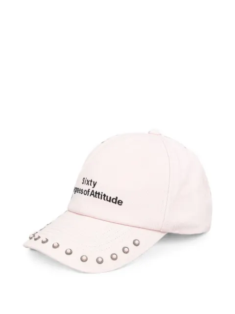 Miss Sixty studded slogan-embroidered cap Pink 6M2HJ82000C27