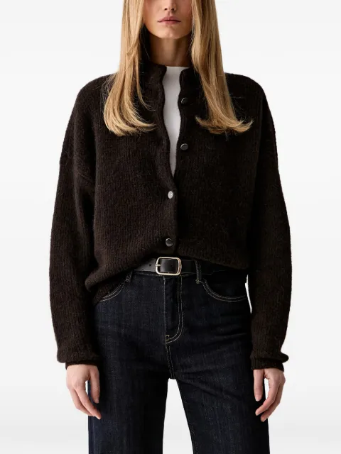 Gestuz AlphaGZ ribbed-knit cardigan Brown 10905931