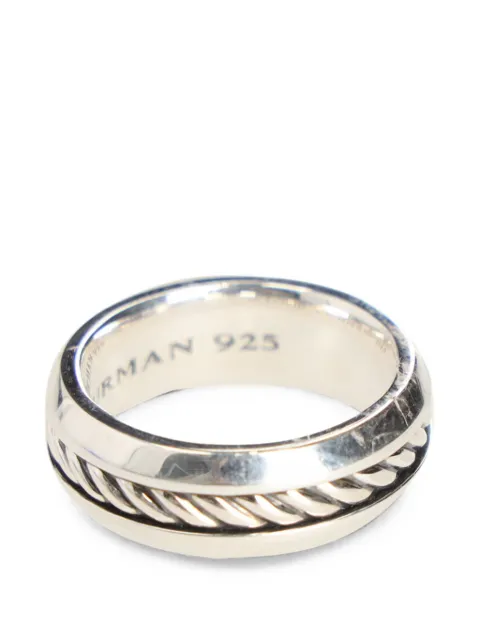 David Yurman Pre-Owned 2020s Cable inset band ring Silver RFCPUDEJE757253M
