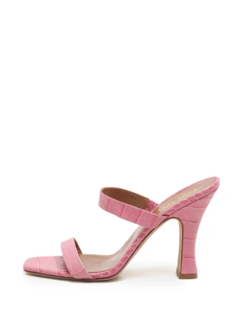 Paris Texas croc-embossed leather sandals Pink 1158632