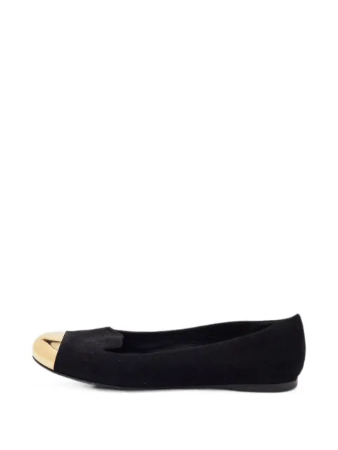 Saint Laurent Pre-Owned cap-toe ballet flats Black 1372877