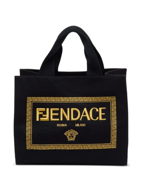 Fendi Pre-Owned x Versace Fendace La Medusa shopper tote bag Black 1372453