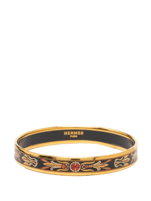 Hermès Pre-Owned 20th Century Narrow Dream Catcher Enamel Bangle 70 costume bracelet Black M3BKHGKVY2TUDGGC