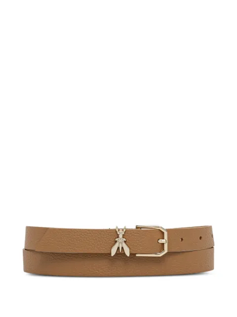 Patrizia Pepe Fly-plaque pebbled-leather belt Neutrals 8W0045L001