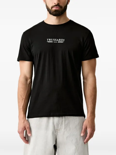 Trussardi logo-print T-shirt Black TRU26MTS01