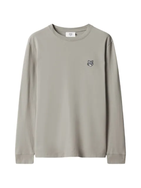 Maison Kitsuné Fox Head long-sleeve T-shirt Neutrals PM00119KJ7025