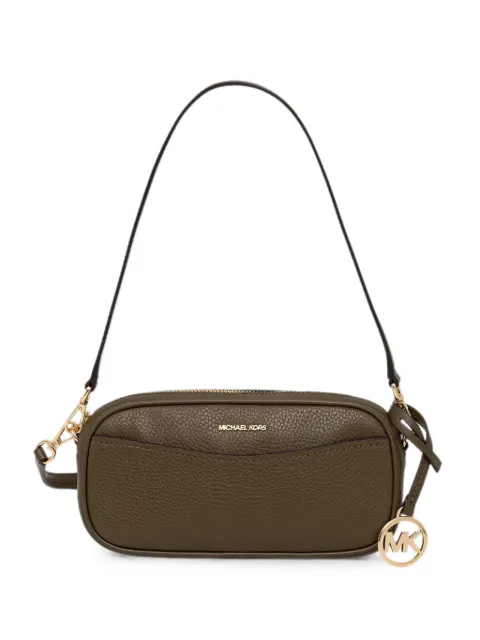 Michael Michael Kors logo-charm pebbled shoulder bag Green 32T6GX5C1L
