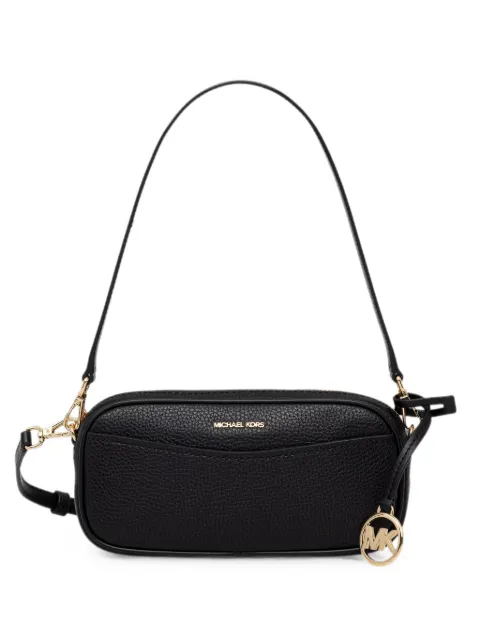Michael Michael Kors logo-plaque pebbled-leather shoulder bag Black 32T6GX5C1L