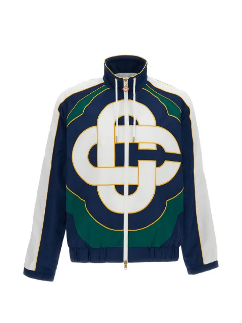 Casablanca logo-print panelled jacket Blue PF26JK5120