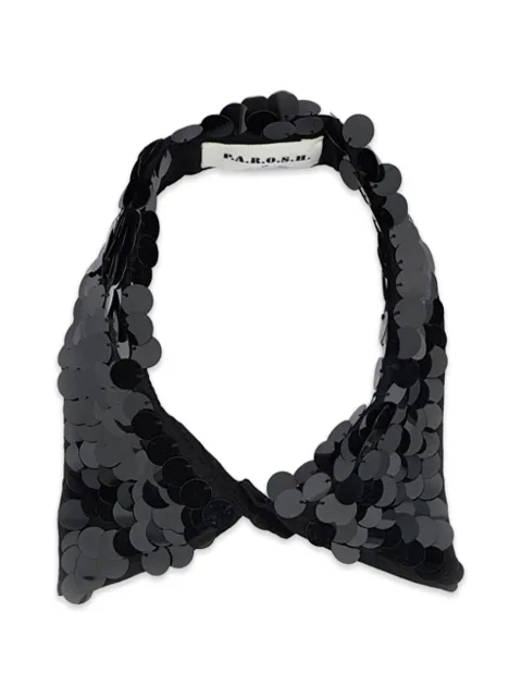 P.A.R.O.S.H. sequin-embellished collar Black D000598GIPSYB013