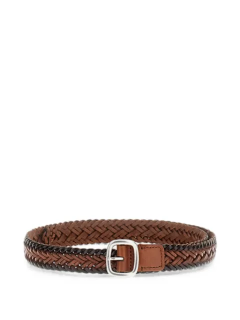 Hereu braided leather belt Brown TRAMBFA26TAN