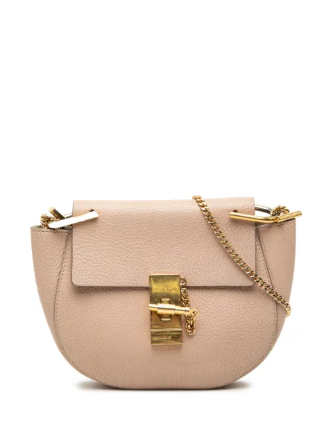 Chloé Pre-Owned 2017 Mini Grained Lambskin Drew crossbody bag Brown NECBG10X6E2I07RZ