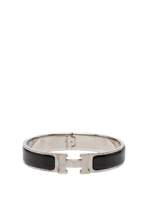 Hermès Pre-Owned 2000-2026 Narrow Enamel Clic H Bracelet PM costume bracelet Black AD7W5852EJ9VEDKN