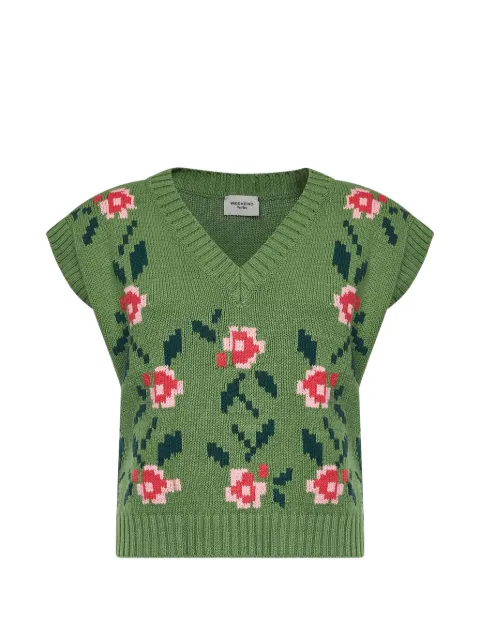 Weekend Max Mara Alamaro intarsia-knit vest Green 2625356011600
