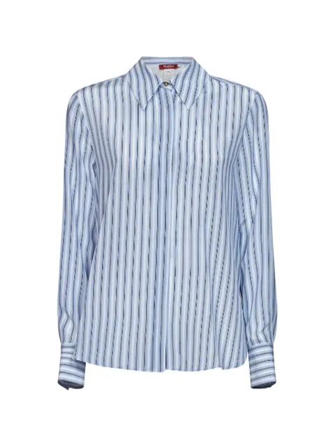 Max Mara striped silk shirt Blue 2626116021600