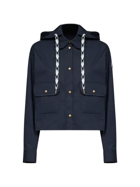 Moncler hooded patch-pocket jacket Blue L20932F00002599MW