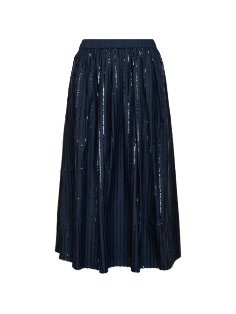 Weekend Max Mara sequin-embellished pleated midi skirt Blue 2625106071600001