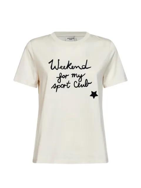 Weekend Max Mara logo-print cotton T-shirt Neutrals 2625976041600WKDEDISON006