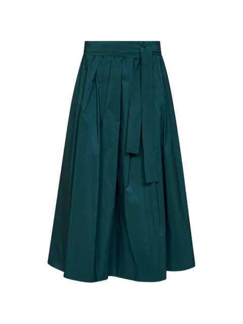 Weekend Max Mara Alpaca belted midi pleated skirt Green 2625106041600