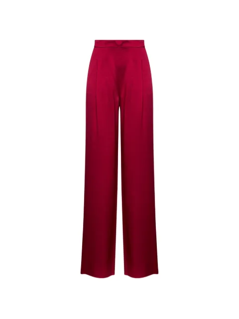 Max Mara Msealpaca satin-effect palazzo pants Red 2626136033600