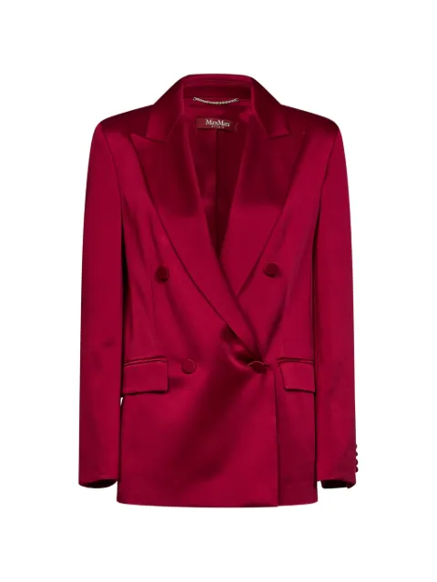 Max Mara double-breasted satin blazer Red 2626046023600