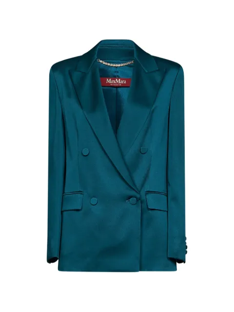 Max Mara double-breasted satin blazer Green 2626046023600