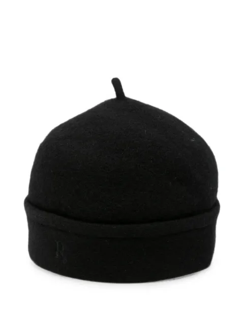 RANRA logo-embroidered felt beanie hat Black AMFW26HA01526