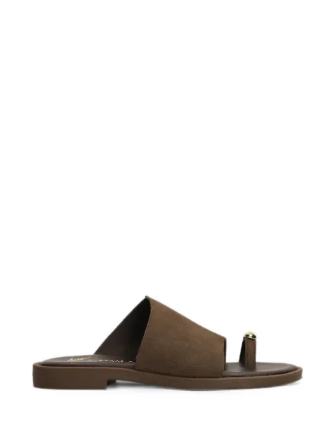 Nicolas Lainas embellished suede sandals Brown V325