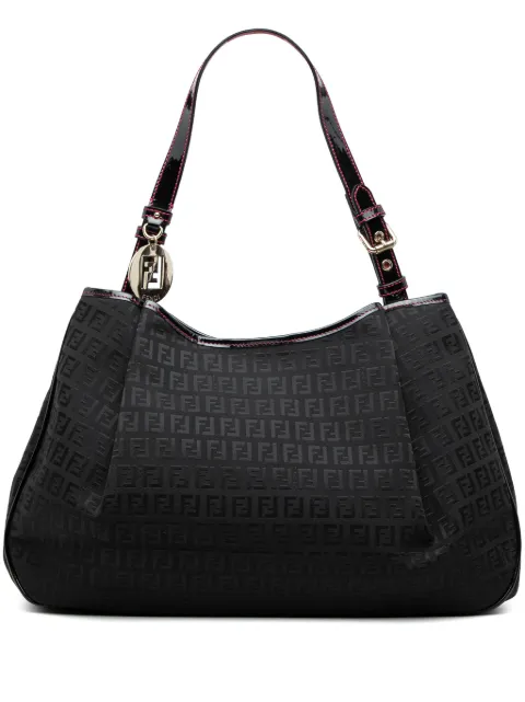 Fendi Pre-Owned 2010-2026 Zucchino Canvas shoulder bag Black LELKE2WJJYKP7C6H