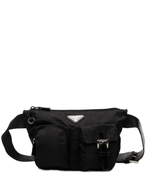 Prada Pre-Owned 2013-2026 Tessuto Multi Pocket belt bag Black 8ZZMJ8E68GLKH72E
