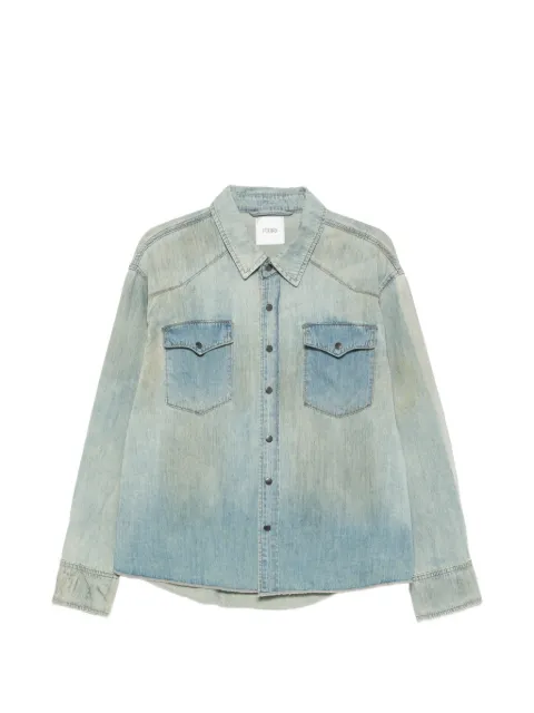 FOUND buttoned hooded shirt Blue FOPF26SR04012
