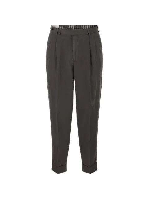 PT Torino double-pleat turned-up trousers Grey COZTCLZB0CL1SD61