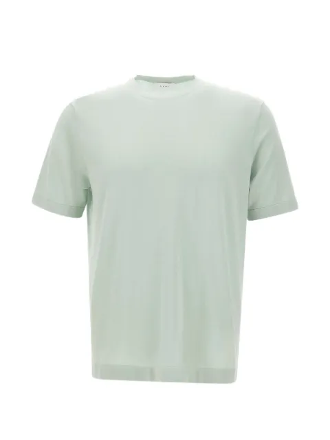 DIKTAT cotton-knit side-slit T-shirt Green DK17038