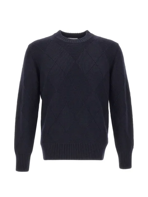 Kangra diamond-knit virgin-wool sweater Blue 411301041