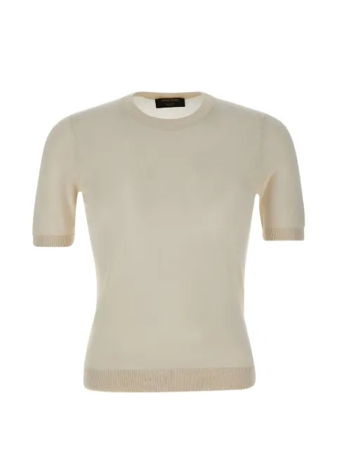 Gran Sasso short-sleeve silk T-shirt Neutrals 4311223503005