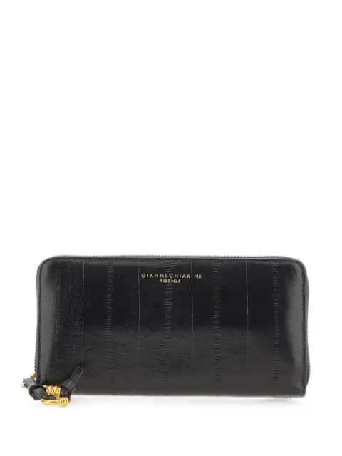 GIANNI CHIARINI Eel knotted leather wallet Black PF5042EELNERO