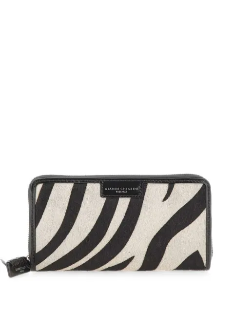 GIANNI CHIARINI Horsy zebra-print wallet Black PF5042CAVINTZEBRABIANCONERO