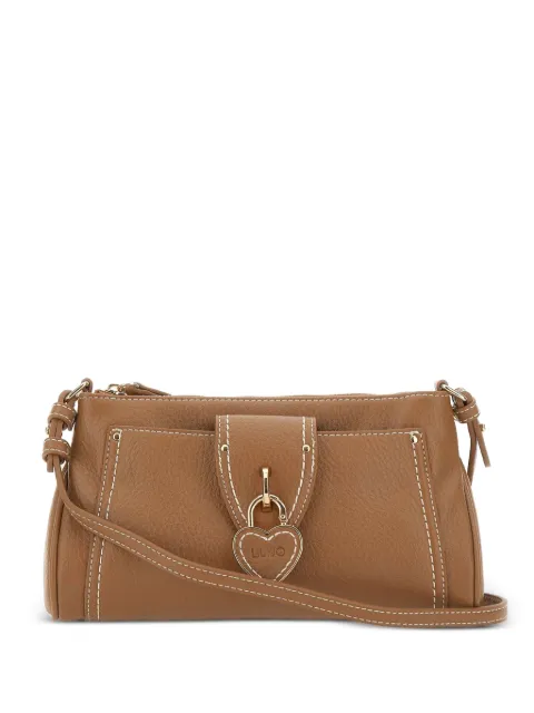 LIU JO small heart-lock crossbody bag Brown AA6064E110980933