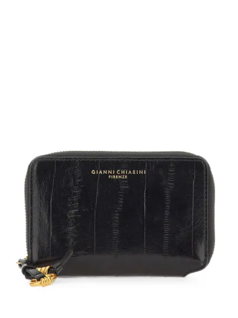 GIANNI CHIARINI small eel-print leather wallet Black PF6008EEL