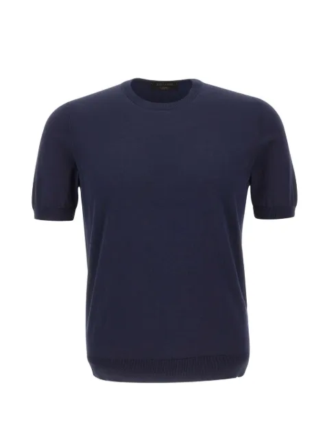 Gran Sasso shortsleeve ribbed-trim T-shirt Blue 4315420731598