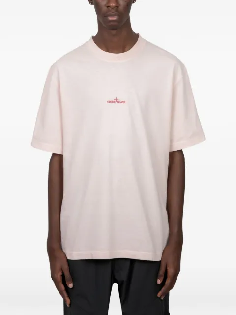Stone Island regular-fit T-shirt with Desert print Pink L2S152100001S0534