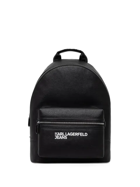 Karl Lagerfeld Jeans logo-print zip-around backpack Black B3M30217999
