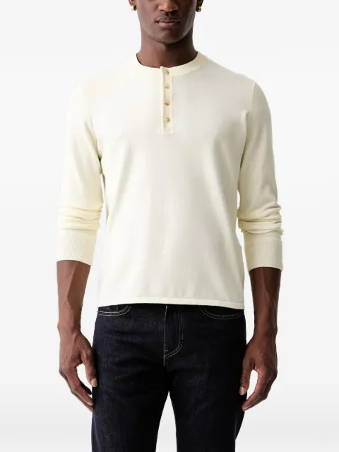 rag & bone half-button long-sleeve sweater Neutrals RH0A26P6MCO