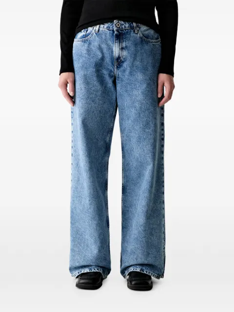 Karl Lagerfeld Jeans logo-patch wide-leg jeans Blue B3W10068D23