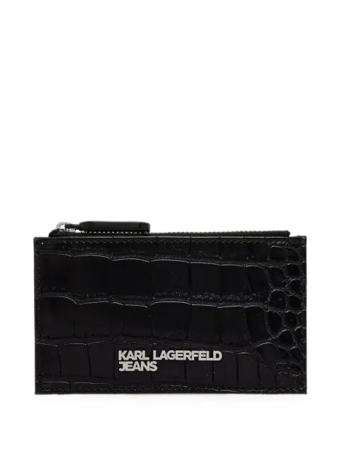 Karl Lagerfeld Jeans croc-effect card holder Black B3W32052999