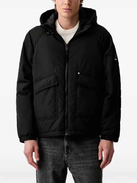 Karl Lagerfeld Jeans hooded raglan-sleeve jacket Black B3M15008999