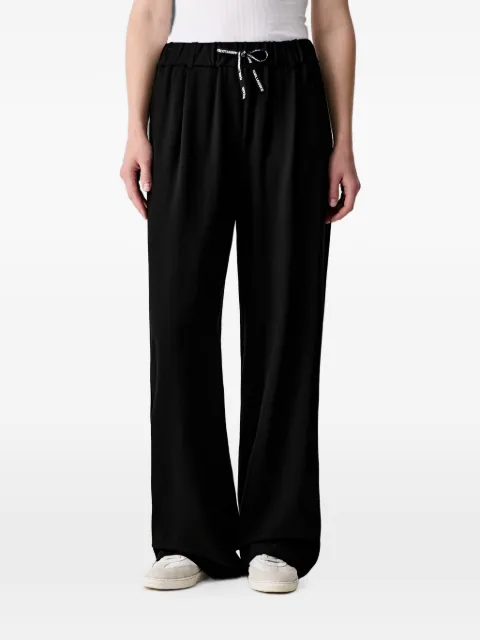 Karl Lagerfeld Jeans logo-drawstring wide-leg trousers Black B3W10024999
