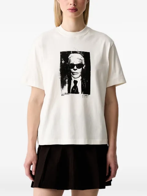 Karl Lagerfeld Jeans Karl portrait graphic-print T-shirt White B3W170462OO